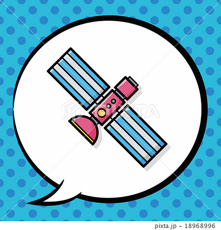 satellite doodle, speech bubble satellite doodle, speech bubble 18968996