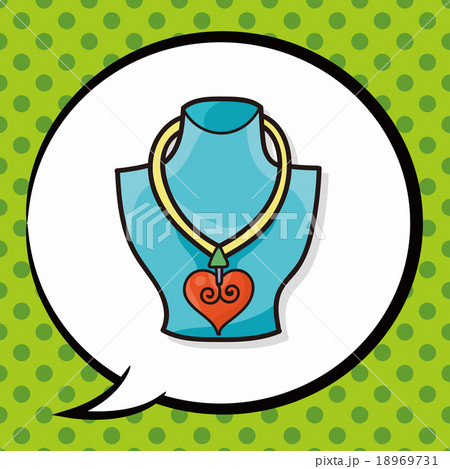 necklace doodle, speech bubble 18969731