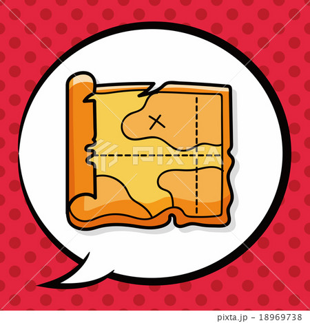 treasure map doodle, speech bubble treasure map doodle, speech bubble 18969738