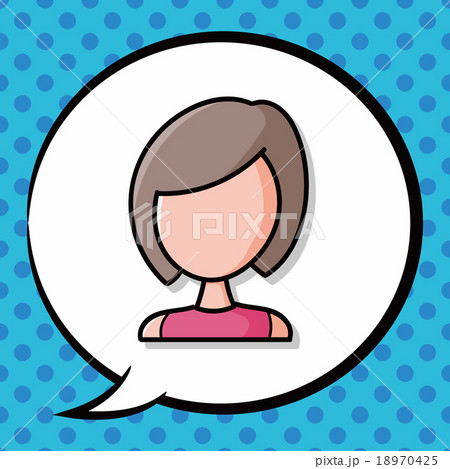 character doodle, speech bubble 18970425
