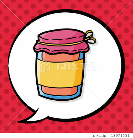 Glass jars color doodle, speech bubble 18971551