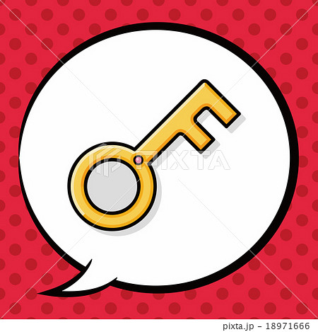 key doodle, speech bubble 18971666