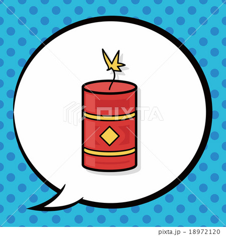 Chinese firecrackers doodle, speech bubble Chinese firecrackers doodle, speech bubble 18972120