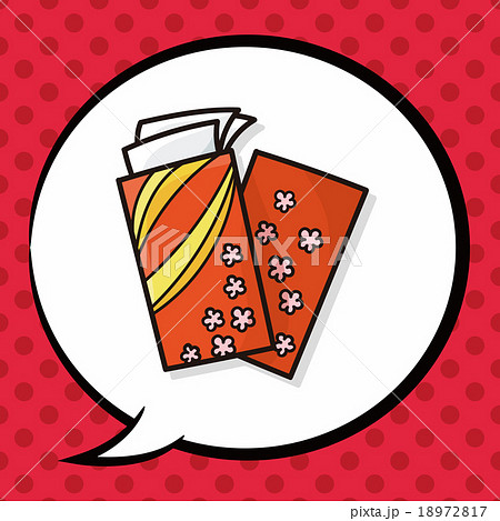 Chinese New Year red envelope doodle, speech bubble 18972817