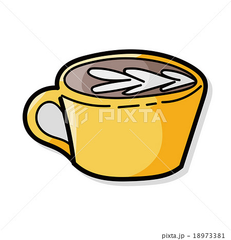 hot coffee color doodle 18973381