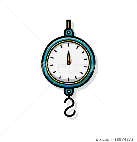 Fishing weighing doodle 18974872