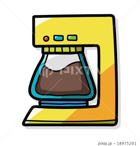 coffee machine color doodle 18975201