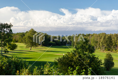 natural landscape with golf field or course view 18976141