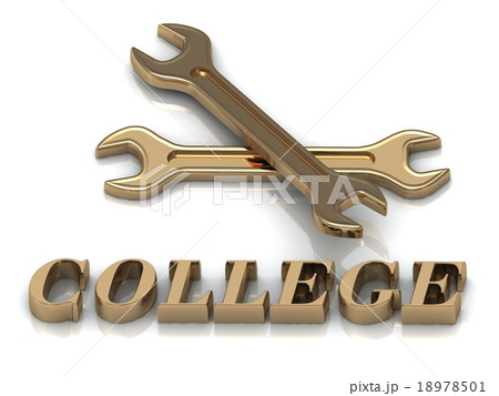 COLLEGE- inscription of metal letters and 2 keys COLLEGE- inscription of metal letters and 2 keys 18978501