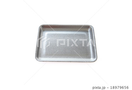 Black empty food tray or foam food container isolated. Black empty food tray or foam food container isolated. 18979656
