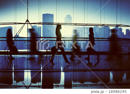 People Walking Commuter Hallway Shopping Concept 18986295
