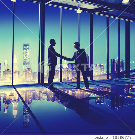 Business People Hand Shake Office City Concept Business People Hand Shake Office City Concept 18986775