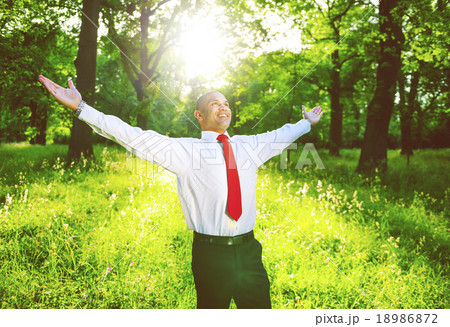 Business Relaxation Refreshing Freedom Nature Concept 18986872