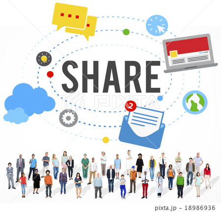 Share Sharing Connection Social Networking Concept 18986936