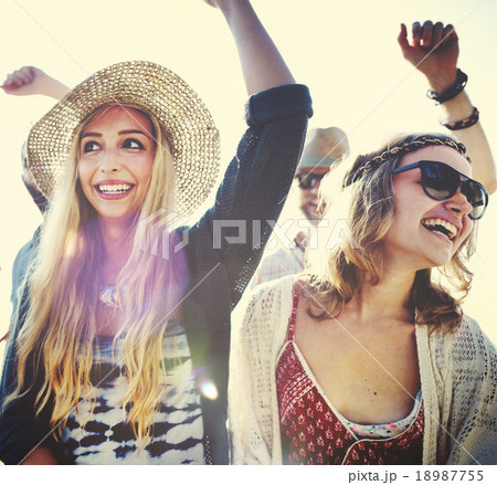 Teenagers Friends Beach Party Happiness Concept 18987755