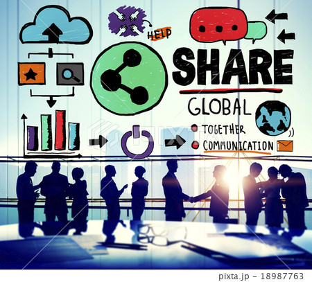 Share Social Media Connection Social Networking Communication Co 18987763