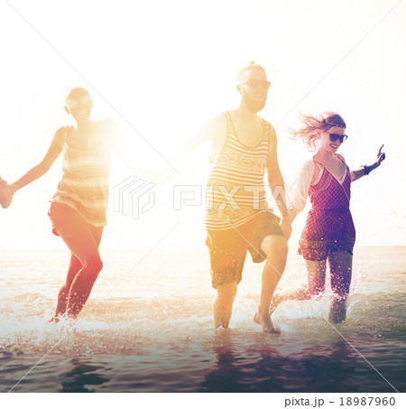 Friendship Freedom Beach Summer Holiday Concept Friendship Freedom Beach Summer Holiday Concept 18987960