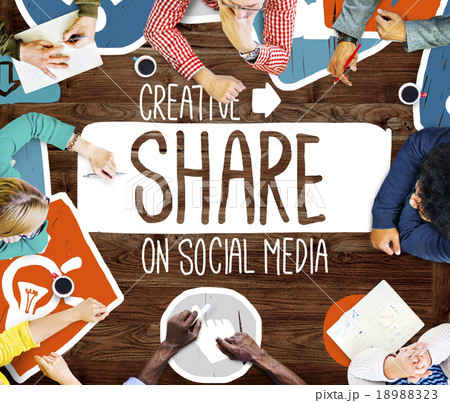 Creative Share Social Media Social Network Internet Online Conce 18988323