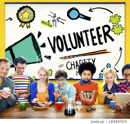 Volunteer Charity Help Sharing Giving Donate Assisting Concept Volunteer Charity Help Sharing Giving Donate Assisting Concept 18989504