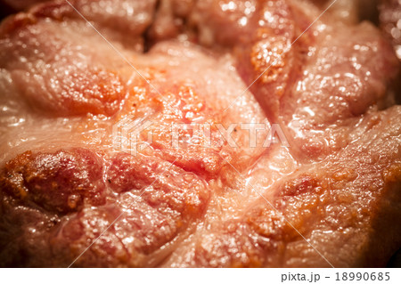 Close up Half Cooked Juicy Meat Close up Half Cooked Juicy Meat 18990685