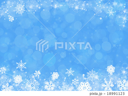 雪のキラキラ結晶背景 青のイラスト素材 [18991123] - PIXTA