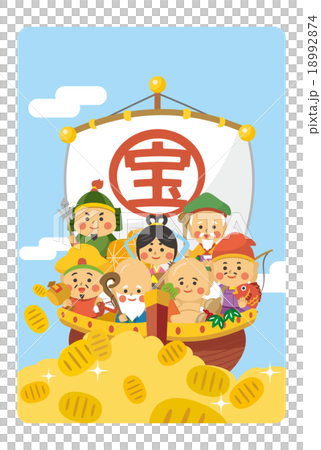 七福神と小判 18992874