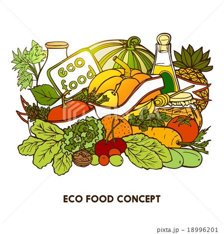 Hand Drawn Eco Food Concept 18996201