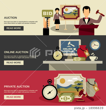 Auction Banners Set 18996639