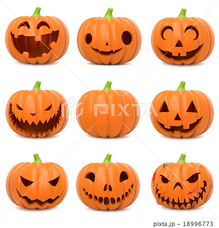 Funny Halloween pumpkins 18996773