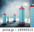 Office buildings in clouds 18996915
