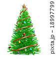 Christmas tree with colorful ornaments 18997799