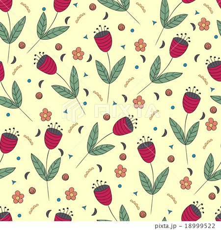 Bellflowers seamless pattern. Vintage background. Bellflowers seamless pattern. Vintage background. 18999522