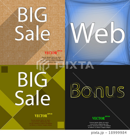 Set of the most popular web design icons on abstra 18999984