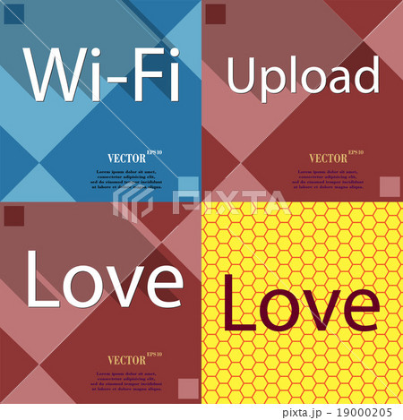 Set of the most popular web design icons on abstra 19000205