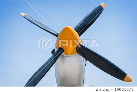 Propeller and engine of vintage airplane 19001075