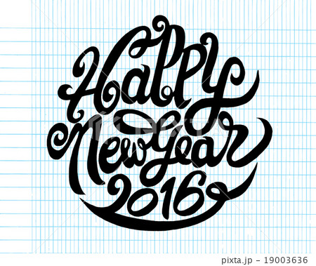 Hand drawing Doodle of happy new year 19003636
