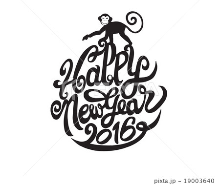 Hand drawing Doodle of happy new year Hand drawing Doodle of happy new year 19003640