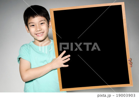 Asian cute boy with big black woodboard Asian cute boy with big black woodboard 19003903