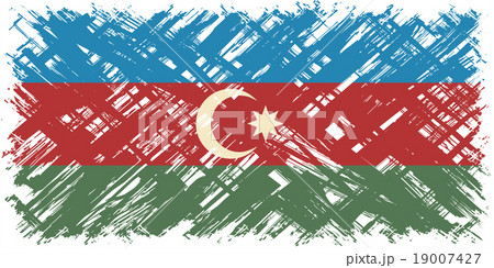 Azerbaijani grunge flag. Vector illustration. 19007427