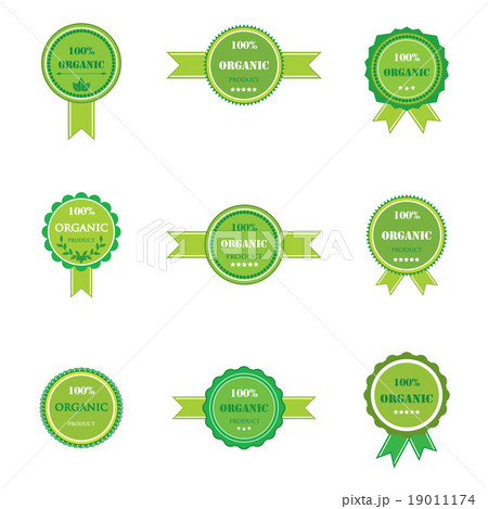 Set of logos for organic product Set of logos for organic product 19011174