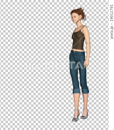  Female fashion à la carte perming3DCG illustrations material 19012791