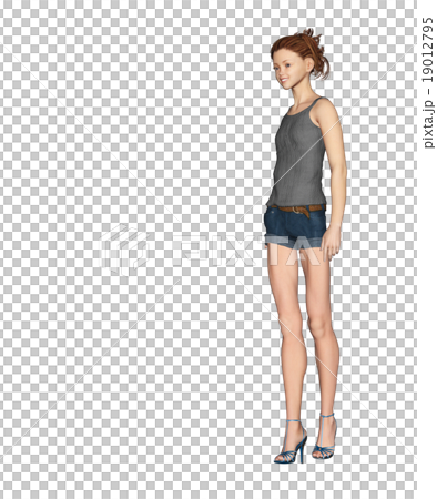 女性時尚點菜perming3DCG插圖素材 女性時尚點菜perming3DCG插圖素材 19012795