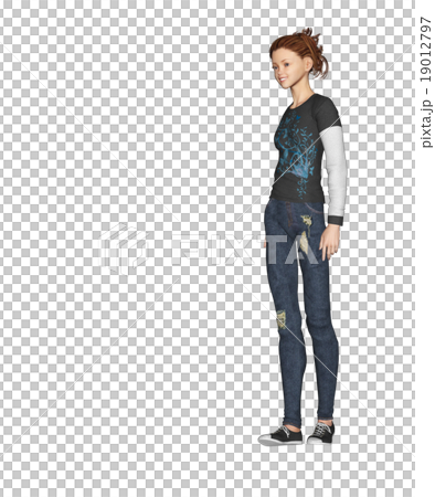 女性時尚點菜perming3DCG插圖素材 女性時尚點菜perming3DCG插圖素材 19012797