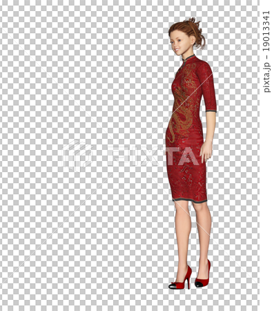 女性時尚點菜perming3DCG插圖素材 女性時尚點菜perming3DCG插圖素材 19013341