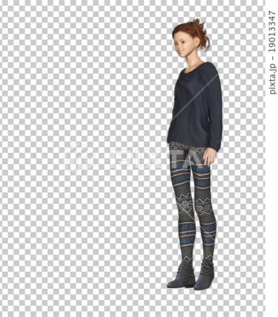 女性ファッションアラカルトperming3DCGイラスト素材 19013347