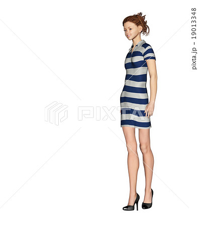 女性ファッションアラカルトperming3DCGイラスト素材 19013348