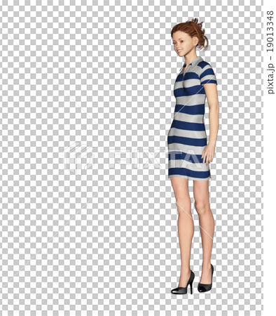 女性ファッションアラカルトperming3DCGイラスト素材 19013348