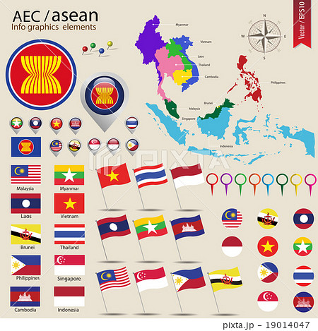 AEC info graphic elements, ASEAN 19014047
