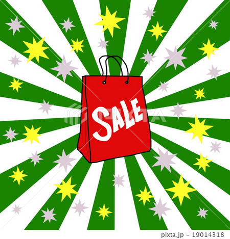 バーゲンセールの紙袋のイラスト クリスマス用 バーゲンセールの紙袋のイラスト クリスマス用 19014318