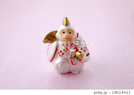 縁起物破魔矢絵馬福扇干支申桃色和紙 縁起物破魔矢絵馬福扇干支申桃色和紙 19014421